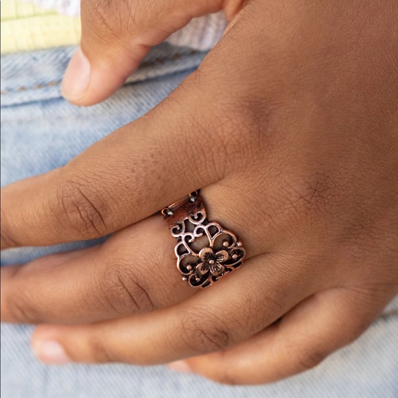 Fanciful Flower Gardens - Copper Ring - Paparazzi